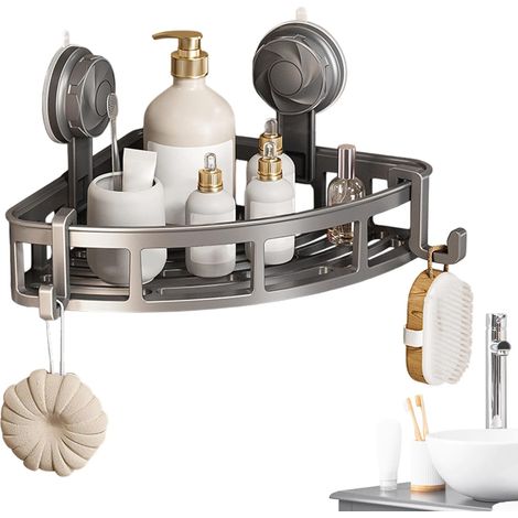 Shower Shelf Corner Storage Shelves with Drainer Drill Free