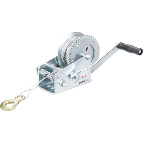 Seilwinde Strend Pro HW-100-1350, Ratschen, manuell, Stahlseil L-10 m/5 mm, max. 1350 kg (1/5)