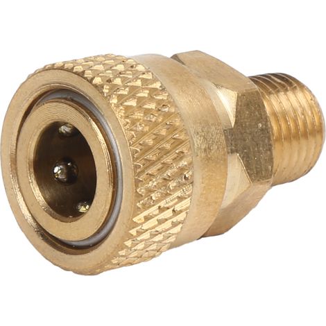 Connecteur femelle en cuivre à connexion rapide de 8 mm, robuste, pour pompe 40 MPa. Accessoires inclus. (1/5)