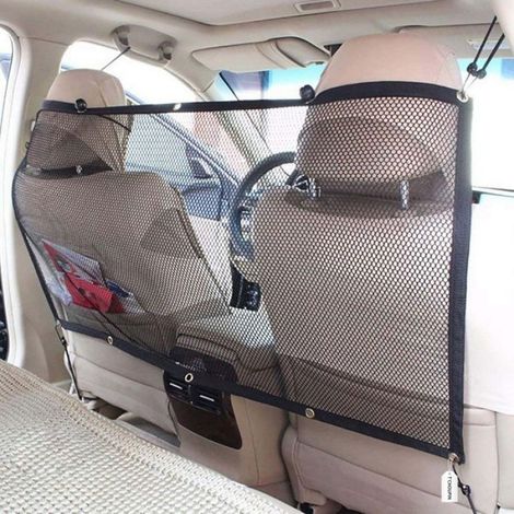 Barrière De Voiture Pour Chien - 115 X 62 Cm - Séparation Sièges Avant Arrière - Noir - 1 Pièce (1/5)