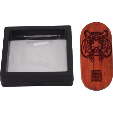 Magnetischer Anti-Stress-Schieber aus Holz, Finger-Dekompressionsspielzeug mit Tigerkopf-Siegel (1/5)