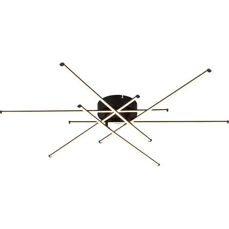 Deckenleuchte Wohnzimmerleuchte Esszimmerlampe Küchenleuchte Schlafzimmerlampe, Metall Acryl weiß, LED 15W 1240 Lumen 3000K warmweiß, D 34 cm