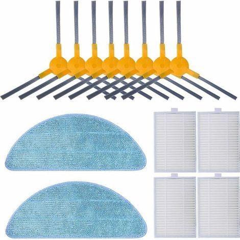 Kit de filtros para Proscenic 830T 800T 820T 820S: 14 cepillos laterales y paño de limpieza. (1/4)