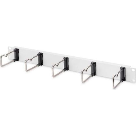 Panneau de gestion de câbles - DIGITUS - DN-97666 - 5 supports en acier - Gris - 482,6 mm