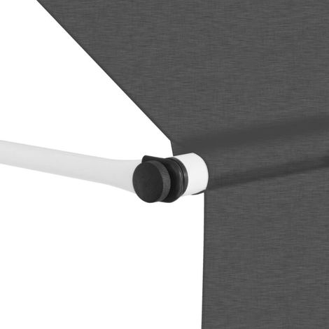 Auvent Marquise manuel rétractable, Store Banne pour Jardin Balcon Terrasse, 300 cm Anthracite OIB6610E (1/5)