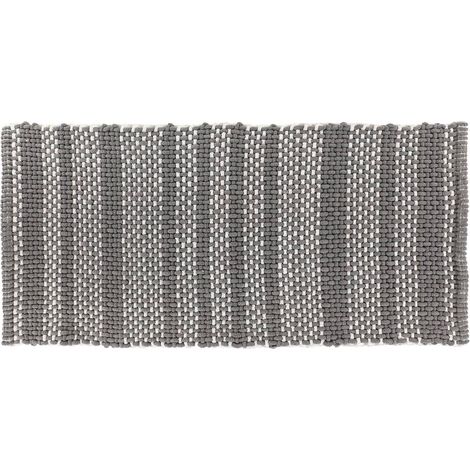 Tappeto anna in cotone 45x90cm - grigio scuro - Tendance