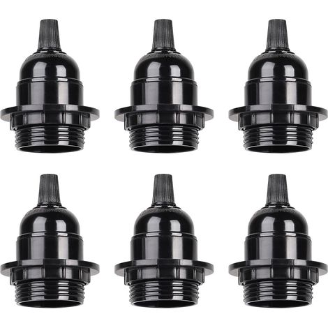 6 x Douille Ampoule E27 a Visser (250V 4A) Douilles Lampe en Bakélite avec Pince de Câble