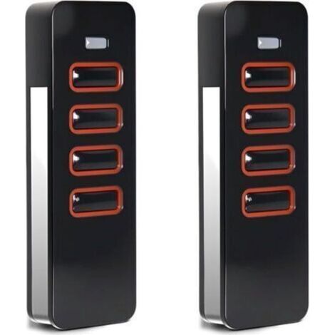 Lot de 2 télécommandes 868 MHz pour Pearl 4018V000, 4 canaux d'ouverture de garage pour 4015862001900, porte de garage pour motorisation de portail d'été, code rouleau, 2 pièces (1/4)
