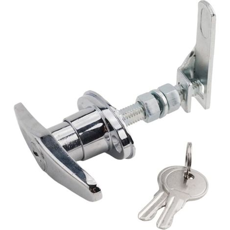 Ensemble de serrure à poignée en T en alliage de zinc avec clé, pour porte de camion et de garage, permet de sécuriser la bâche du camion, installation facile (1/4)