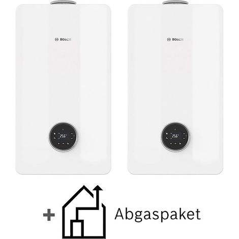 Bosch Brennwert-Standardpaket Condens Bopa MFB GCC53-001, 2x 20/24kW, Mehrfachbelegung, Abgaspaket C143x