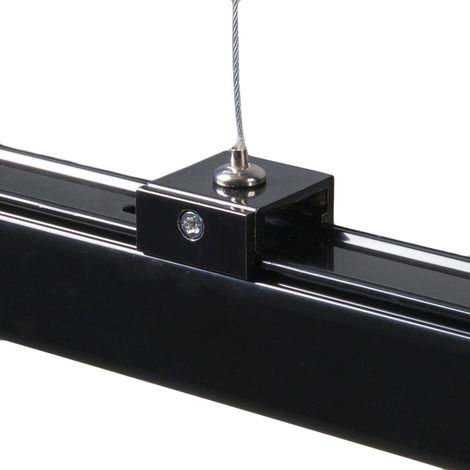 QAZQA Moderno Suspensión para carril trifásico negro Acero Alargada Adecuado para LED Max. x Watt