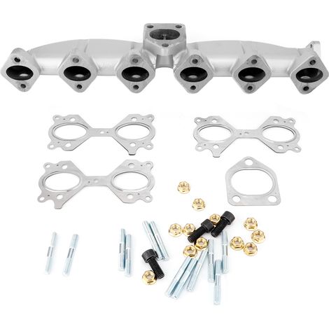 Collecteur d'¨chappement de Voiture, Collecteur d'¨chappement en Fonte avec Vis et Joint OEM pour E46 E39 E60 E61 E38 E65 E83 E53