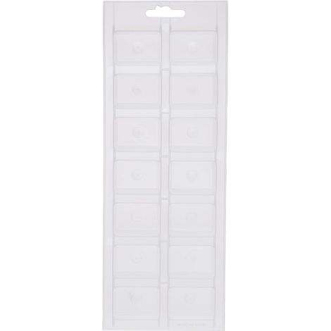 Bac à Glaçons Lot de 2 Bacs Blancs en Plastique avec 14 Glaçons par Bac Sans BPA Réutilisable et Compatible Lave Vaisselle (1/5)
