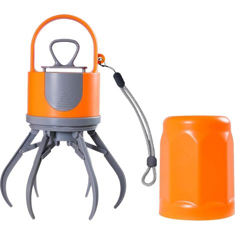 Ramasse-crottes pour chien wxsp - 6,5 x 6,5 x 21 cm, 6 griffes, en ABS, portable, avec bandoulière, format compact, convient aux chiots, chiens de taille moyenne et grande.-AquaForge