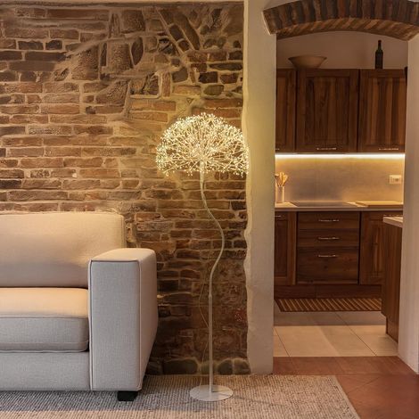 Alberello luminoso RICCO con microled bianco caldo per uso interno, da 160 cm -Nero (1/5)