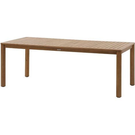 Table de jardin fixe rectangulaire en bois DEONA (1/5)