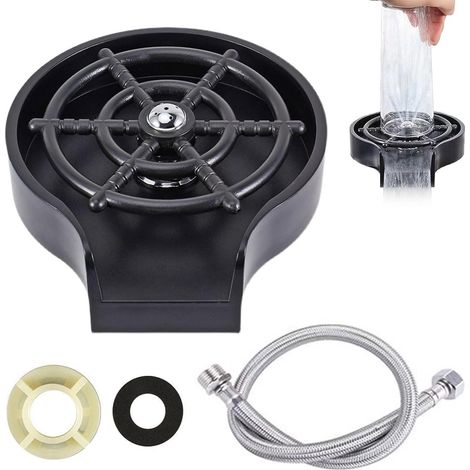 Rince Verre Evier, Lave Verre Automatique, Accessoires D'évier de Cuisine, Rinceur de Tasse, Convient aux Cuisines Domestiques, aux Bars, aux Cafés, aux Magasins de Thé au Lait et aux Hôtels (1/5)