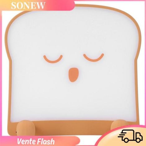 Veilleuse - Lampe De Chevet USB - Forme De Pain - Éclairage Double Face 4000 K - Batterie Intégrée 1200 Mah - Pour Chambre À Coucher - 1 Pièce (1/5)