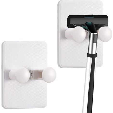 Lot de 2 supports de rasoir pour paroi de douche, crochets de rangement, autocollants imperméables pour manteaux, prises, serviettes, peignoirs (blanc)