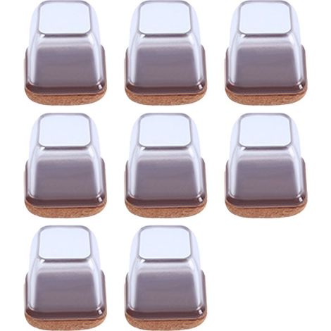 Lot de 8 protège-pieds de chaise avec embouts en feutre pour protéger les pieds de meubles et les sols en bois dur (sans bruit ni rayures). (1/2)