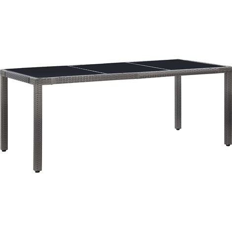 Maison Exclusive - Set Mobili da Pranzo per Giardino 9 pz in Polyrattan Grigio (1/5)