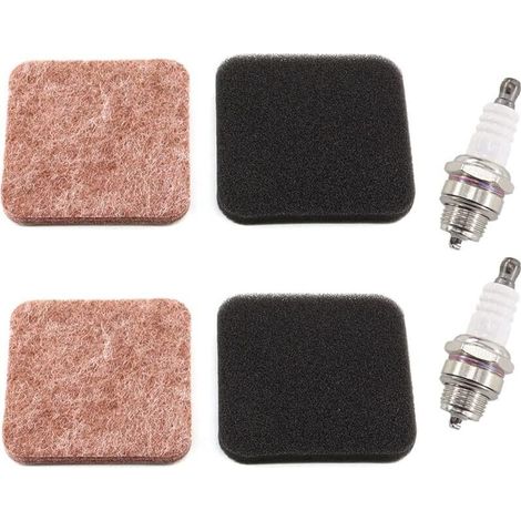 2 filtros de aire con bujía para desbrozadora Stihl FS74 FS75 FS76 FS80 FS80R FS85 FS85R FS85RX BG72 BG75 HS75 HS80 HS85 HL75 HL75K FH75 HT70 HT75 KM80 KM85