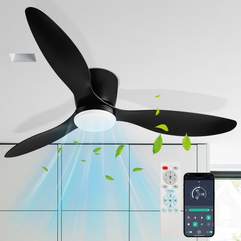 SWANEW Ventilatore da Soffitto LED Dimmerabile 132 cm con Telecomando per Luci da Camera e Soggiorno (1/5)