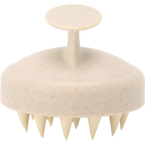 Brosse de massage du cuir chevelu en silicone, portable, pour la maison, pour le lavage des cheveux et le shampoing. Exfoliant pour le cuir chevelu, gris. (1/5)