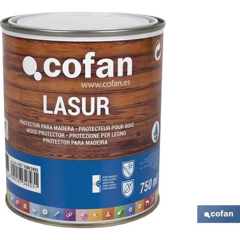 Lasur Protettore all'Acqua per Legno di Rovere Opaco 750 Ml