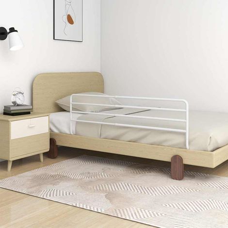 Barrière de sécurité pour lit enfant en fer blanc, largeur réglable 76-137 cm, 55 x 37 cm - PANGIVO (1/5)