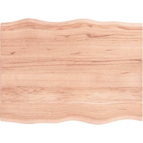 Dessus de table Dessus de bureau Plateau de table bois chêne massif traité bordure assortie (1/5)