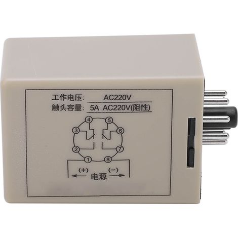 Relais Temporisateur à 8 Broches 1S Boucle Infinie 5A 220V AC pour Commande de Machine (1/5)