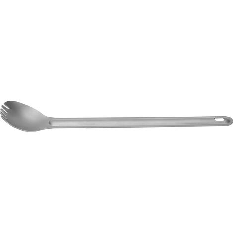 Cuillère fourchette en titane longue légère, couverts métalliques de camping extérieur, set de spork et cuillère. (1/5)