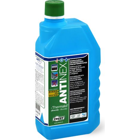 Antinex prodotto anticorrosivo disincrostante detergente per ossidi morchie fanghi e alghe - flacone da 1 litro