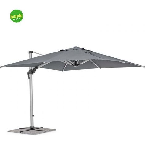 Ombrellone a braccio Ines Bizzotto grigio anodizzato 3 x 3 m