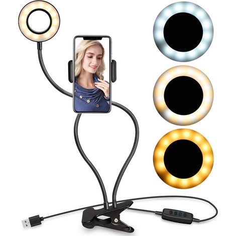 Verstellbare LED-Lampe für Tätowierer und Nageldesigner, intensives Licht, faltbar, schwarz (1/5)