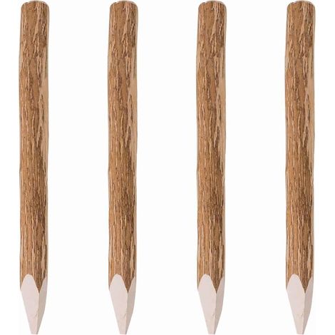 vidaXL Poteaux pointus de clôture 4 pcs Bois de noisetier 90 cm (1/3)