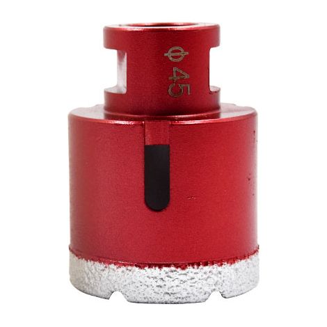 Foret diamanté avec filetage M14, foret à trous creux brasé haute performance pour carrelage/granit/marbre/porcelaine/verre/céramique (45 mm)