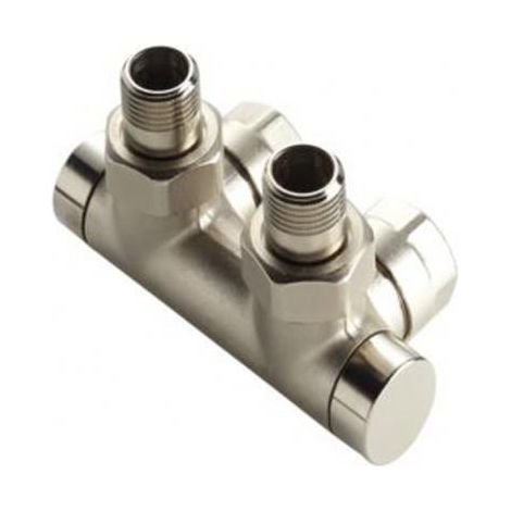 Pack vanne d'isolement en h équerre monotube / bitube nickelé - ACOVA 841038