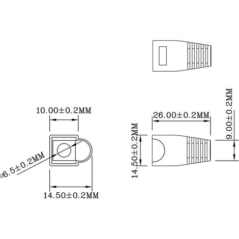 Nedis ZUGENTLASTUNGSTÜLLE  RJ45 10ST (CCGB89900BK)