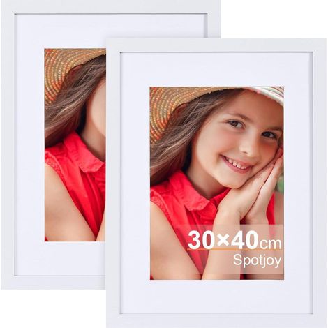 Spotjoy Bilderrahmen 30x40cm Weiß 2er-Set mit Passepartouts (1/5)