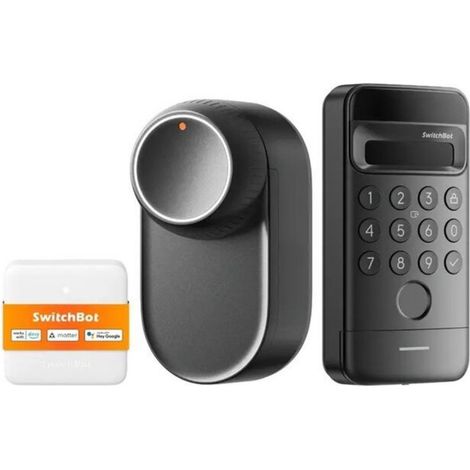 Cerradura inteligente SwitchBot Ultra 3 en 1 con panel de control Hub Mini Matter y teclado Vision (1/3)