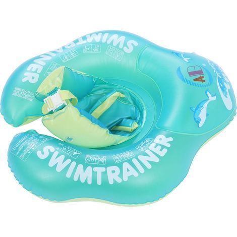 Mittelgroßer Babyschwimmring, separates aufblasbares Kissen, Front-Booster, verbreitert, aus PVC, glänzende Seitennähte, ABC-Kinderschwimmring (1/5)