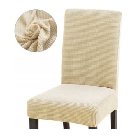 STUHLHÜLLE beige ecru DICK hell SUPER ZAKARD