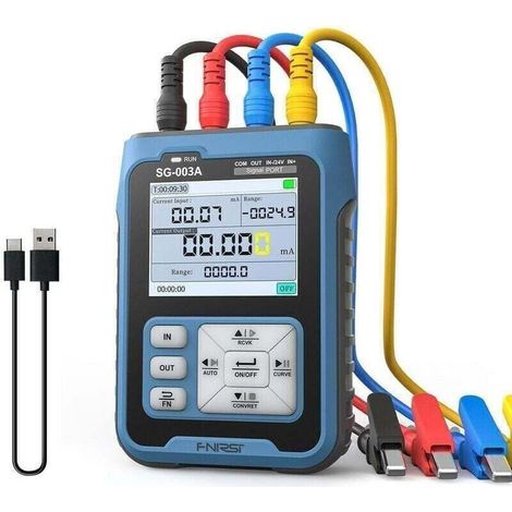 Portable Portable 0-10V 4-20mAh Simulateur de Tension de Courant Réglable Signaux Générateur Sources Calibrateur Émetteurs avec Écran LCD 2,4 Pouces,de (1/4)