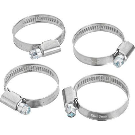 Cornat T3083040 Colliers pour tuyaux, 25 x-40 mm, 4 pieces, Multicolore