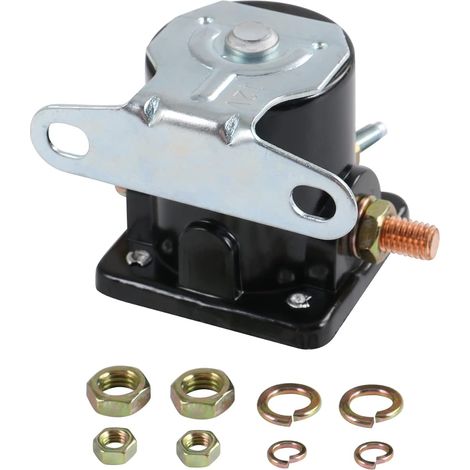 Neues Starter-Magnetrelais SW-3 Ersatz für Ford Jeep Lincoln Mercury 1958–1991. Ersetzt C6AF, C7AF, C3912, C9AF, D2AF11450AA, 50–430, B-6A-11450A SW3 12 V, Schwarz