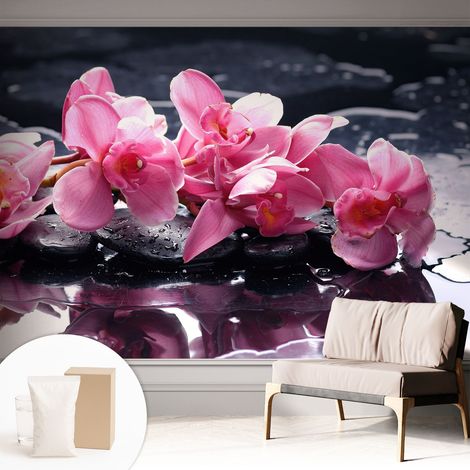 Tapete Vliestapete mit Kleber- abwaschbar - Raumgestaltung  Schlafzimmer Wohnzimmer Tapete Blumige Eleganz 312x219 cm (1/5)