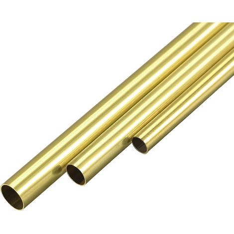 Brass Tube 4mm 5mm 6mm External Diameter x 0.2mm Wall Thickness 300mm Length Seamless Round Pipe Tubes Pack of 3 (1/5)