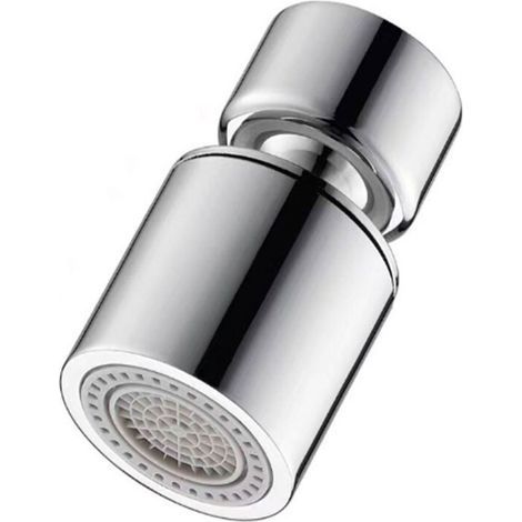 Rubinetto flessibile, girevole a 360 gradi, doppia funzione aeratore, 2 tipi di getto, testina con filtro, colore argento. (1/5)